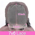 40 Inch 7x6 Glueless Lace Front 12A Burmese Curly Human Hair Wig