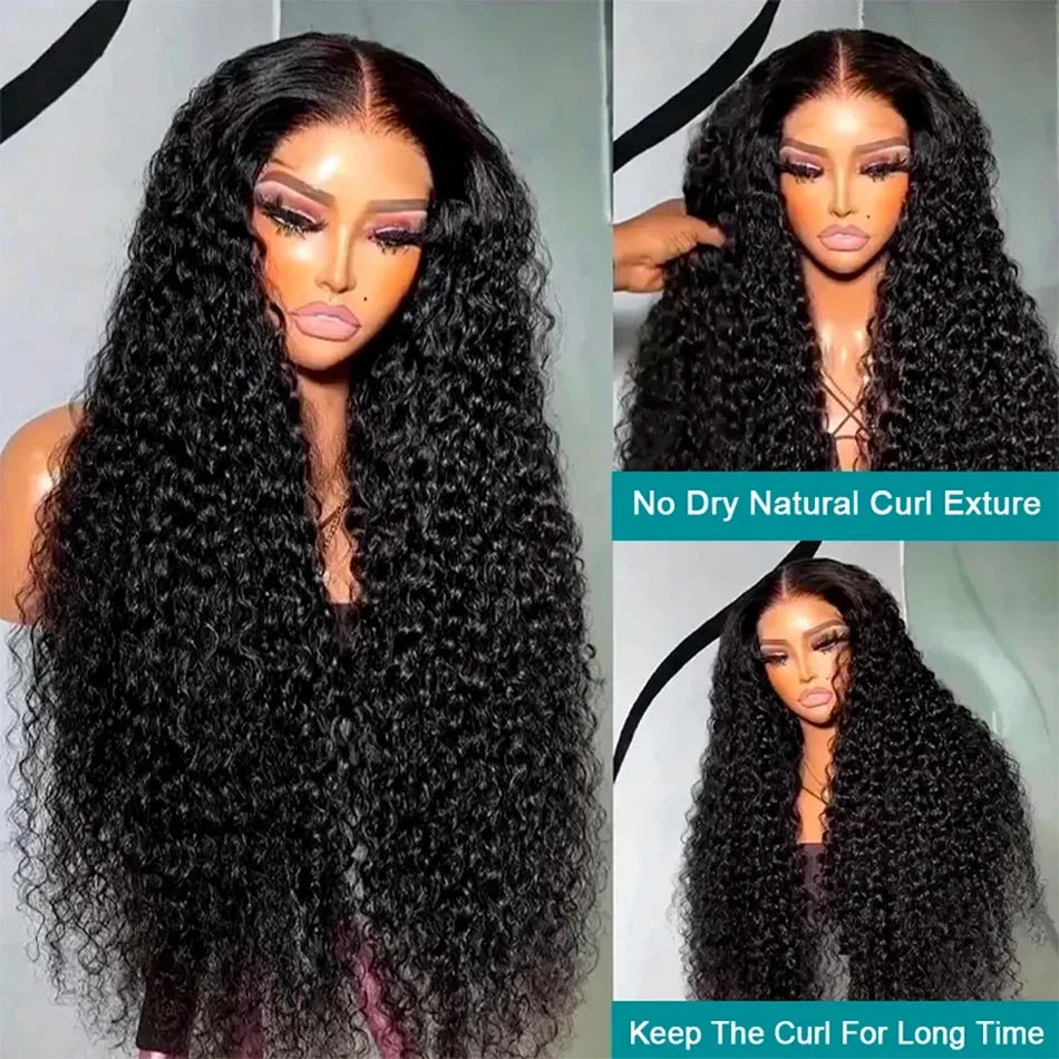 Kinky Curly 13x4 Lace Frontal Wig For Women 13x6 Glueless Human Hair Wig