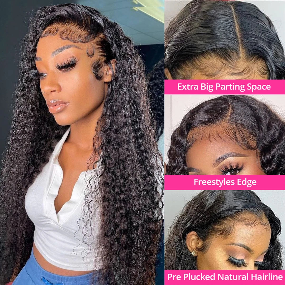 Kinky Curly 13x4 Lace Frontal Wig For Women 13x6 Glueless Human Hair Wig