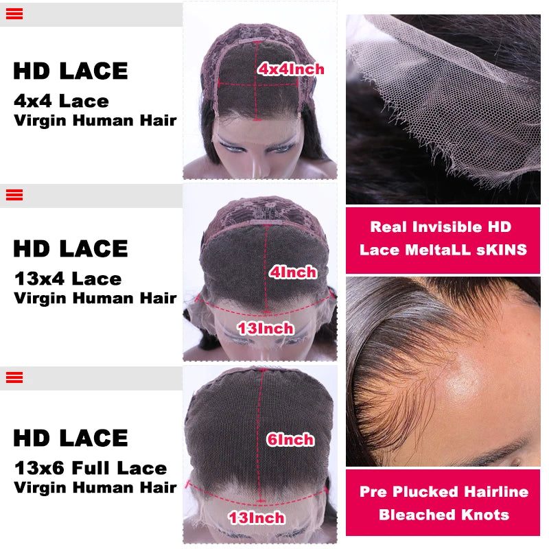 Queen Hair Loose Deep Real HD Lace Wig Raw Hair Pre Plucked