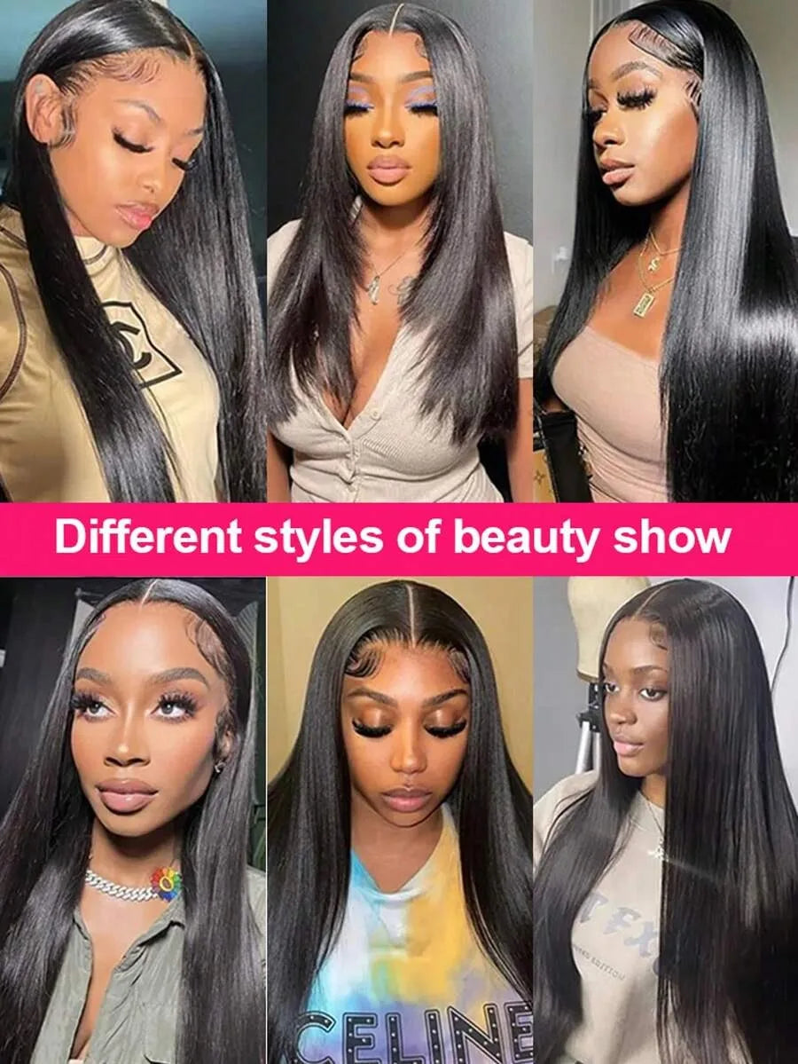 36 38 40 Inch Bone Straight 13x4 Lace Front Wig Human Hair Lace Front Human Hair