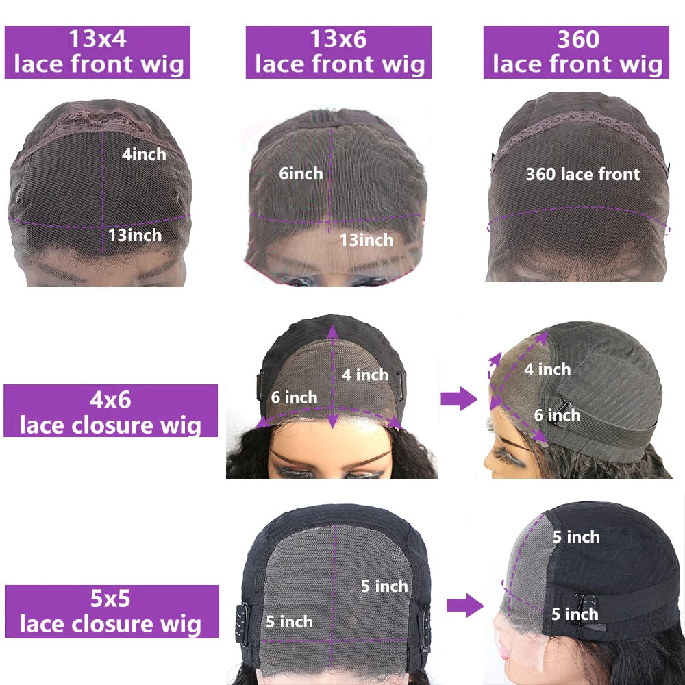 HD Deep Wave 13x4 Lace Frontal Remy 200% Density Curly 4x4 Closure