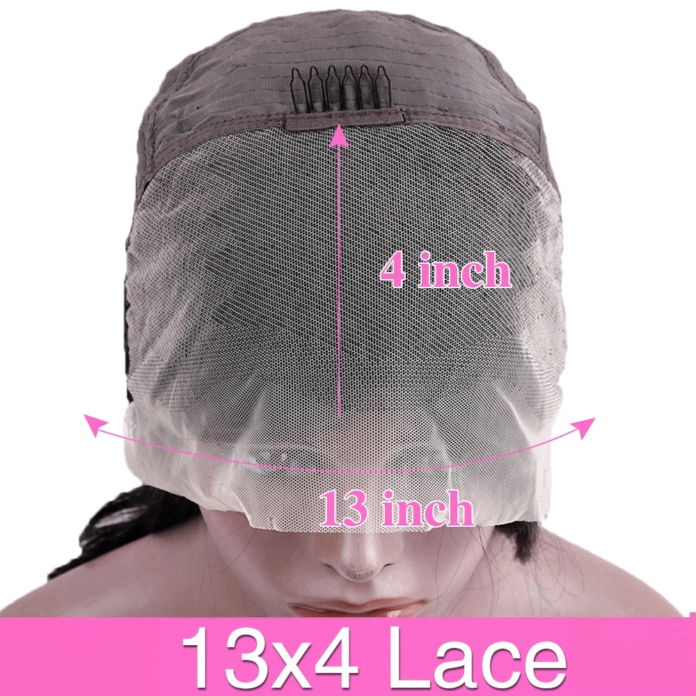 40 Inch 7x6 Glueless Lace Front 12A Burmese Curly Human Hair Wig