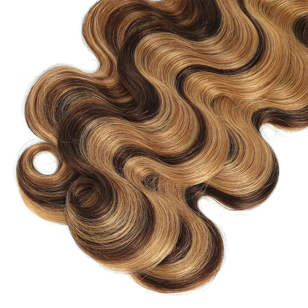 P4/27 Highlight Body Wave Human Braiding Hair 2 Bundles 100g Curly Bulk
