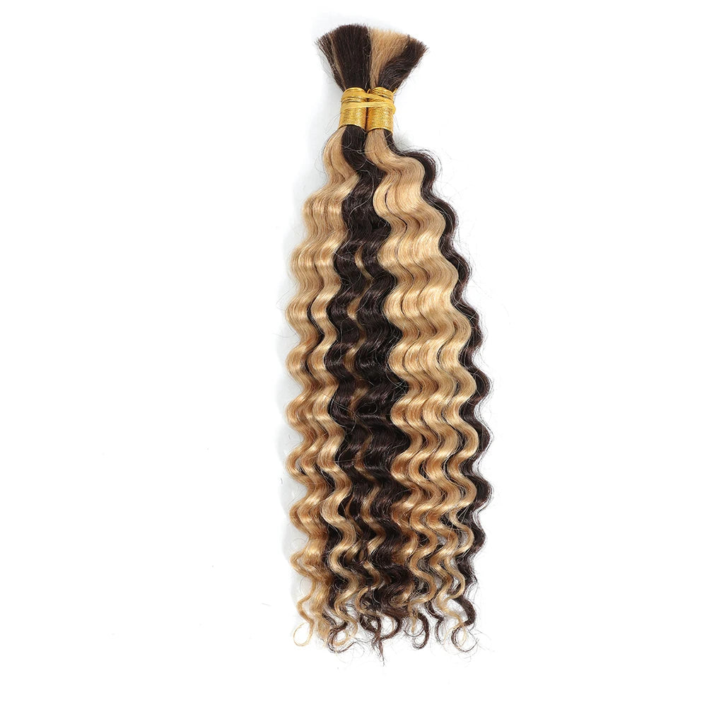 Deep Wave Bulk Human Hair for Braiding No Weft Human Braiding Hair