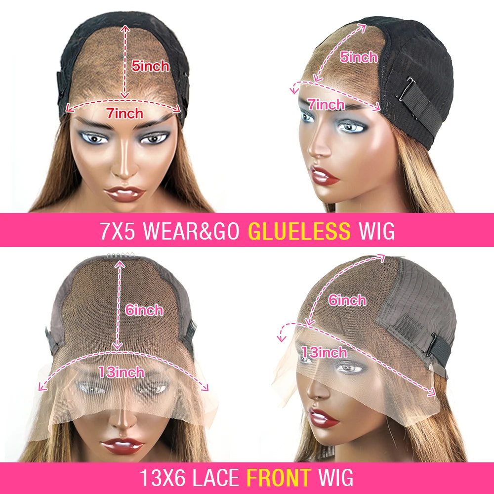 Curly Honey Blonde Glueless Wig Human Hair