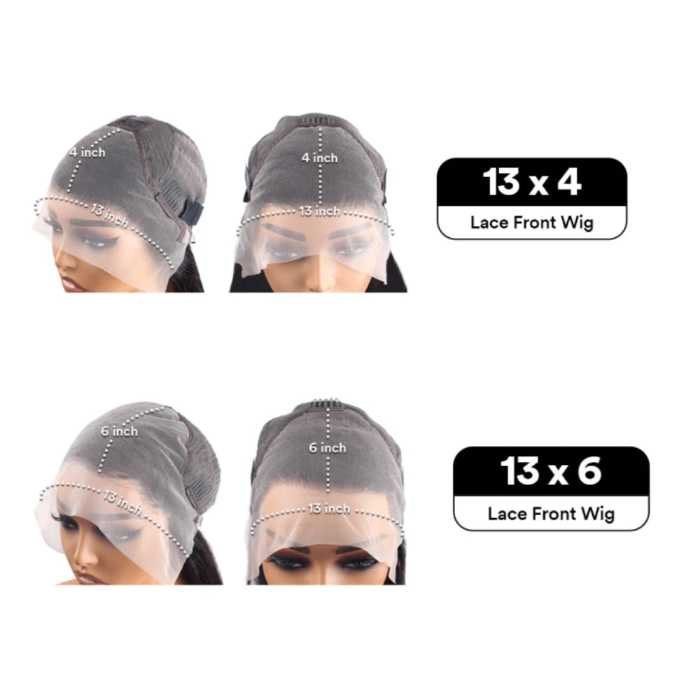 Hair 13x6 HD Lace 13x4 Transparent Frontal Wigs Pre Plucked For Black Women
