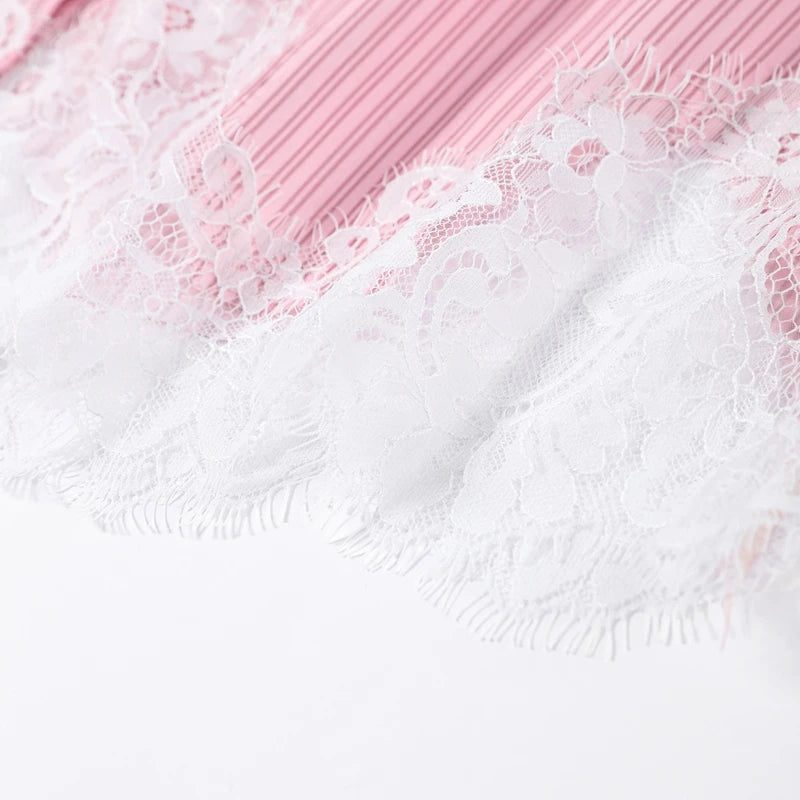 Casual Women's Matching Sets Long Sleeve Shirts Shorts Suit Lace