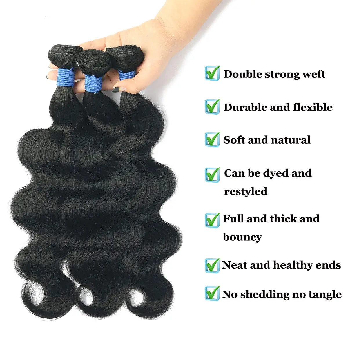 38 40 Inch Body Wave 3 4 Bundles Brazilian Remy Unprocessed Human Hair Wavy Doule Drawn Bundles