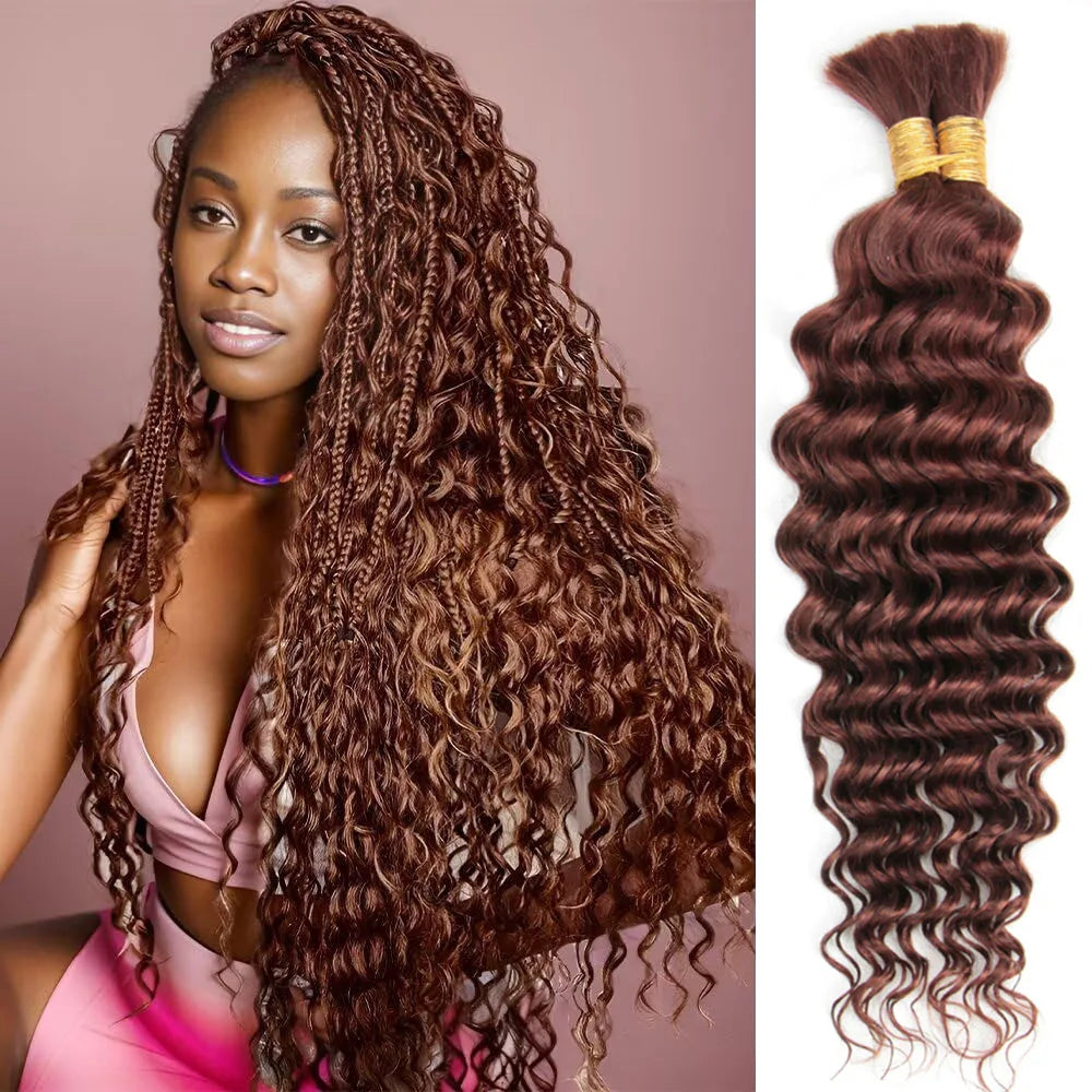 Deep Wave Bulk Human Hair for Braiding No Weft Human Braiding Hair