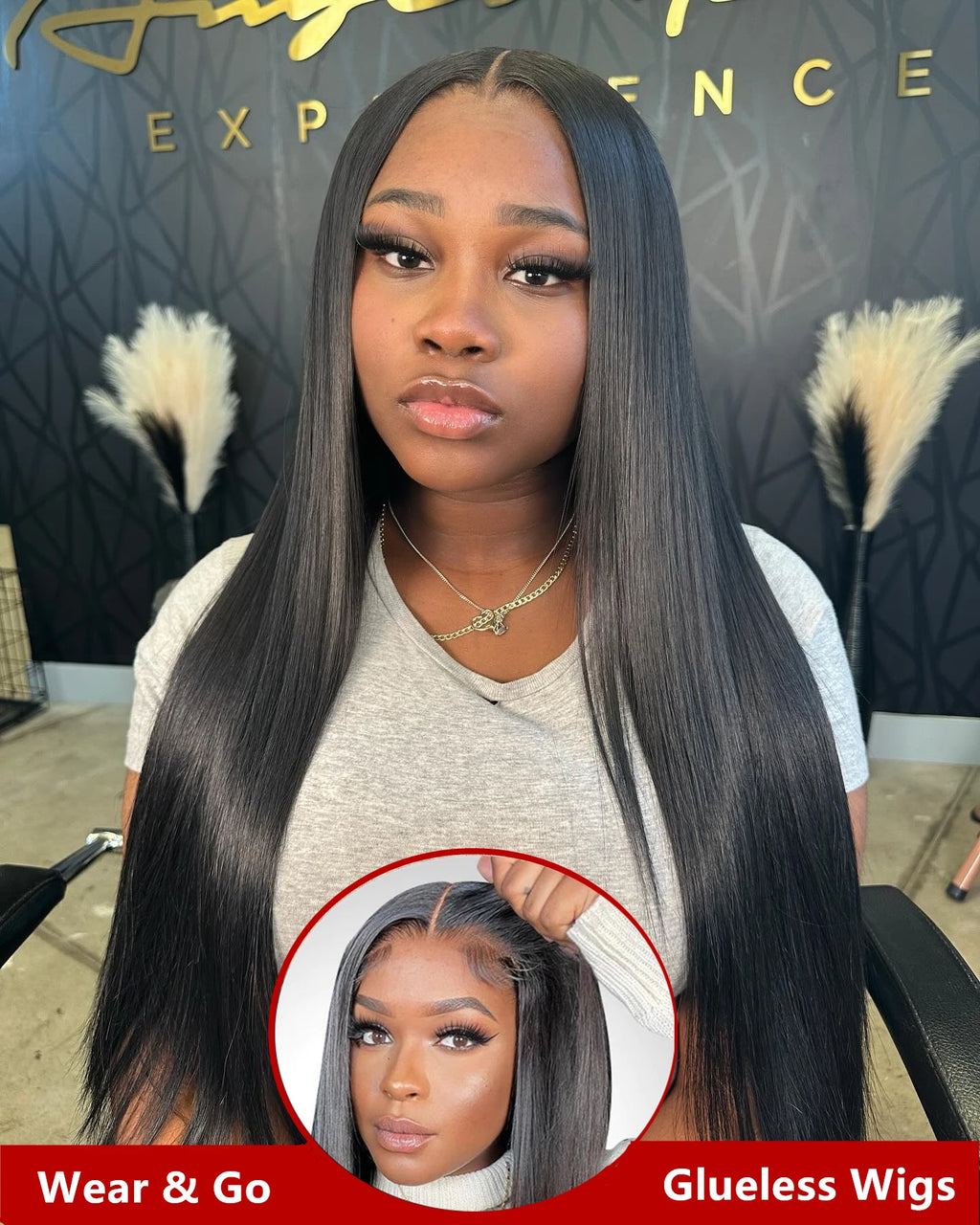 30 40 Inch 13x4 13x6 HD Transparent Bone Straight Lace Front Wigs