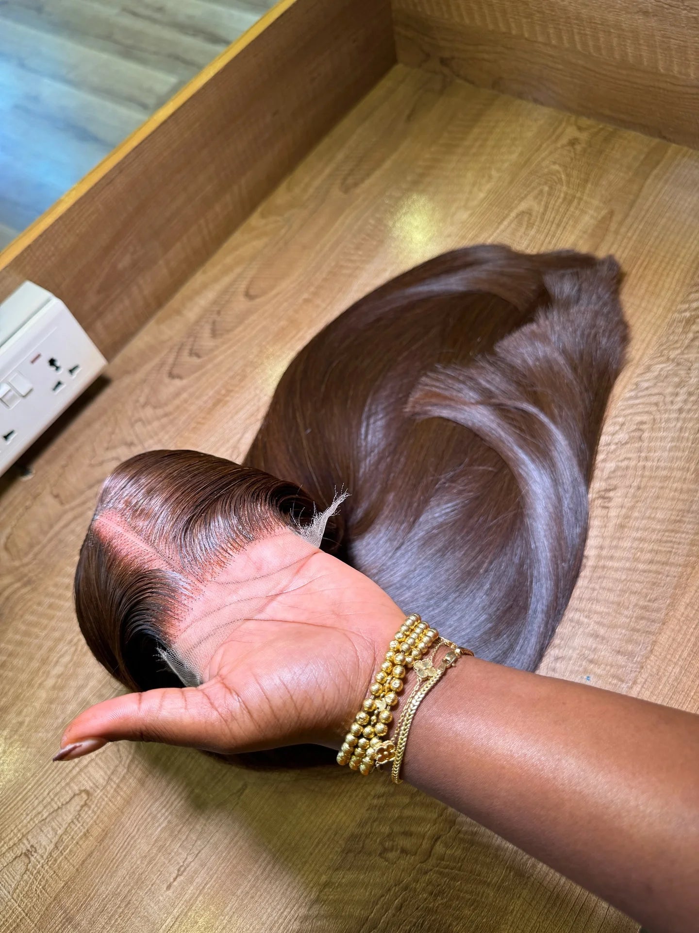 30 Inch Chocolate Brown Bone Straight Lace Front Human Hair Wigs 200 Density Pre Plucked 13x4 Lace Frontal Wig