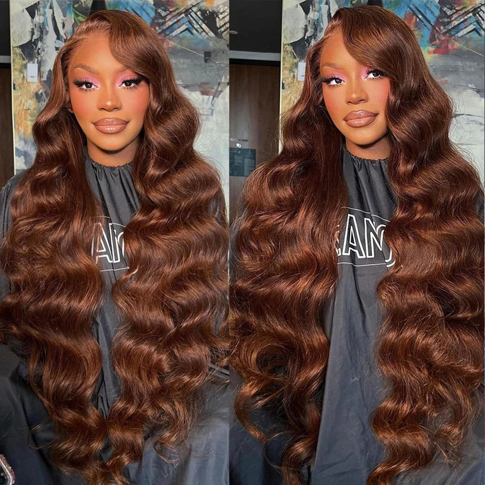 13x4 Brown Lace Front Human Hair Wigs