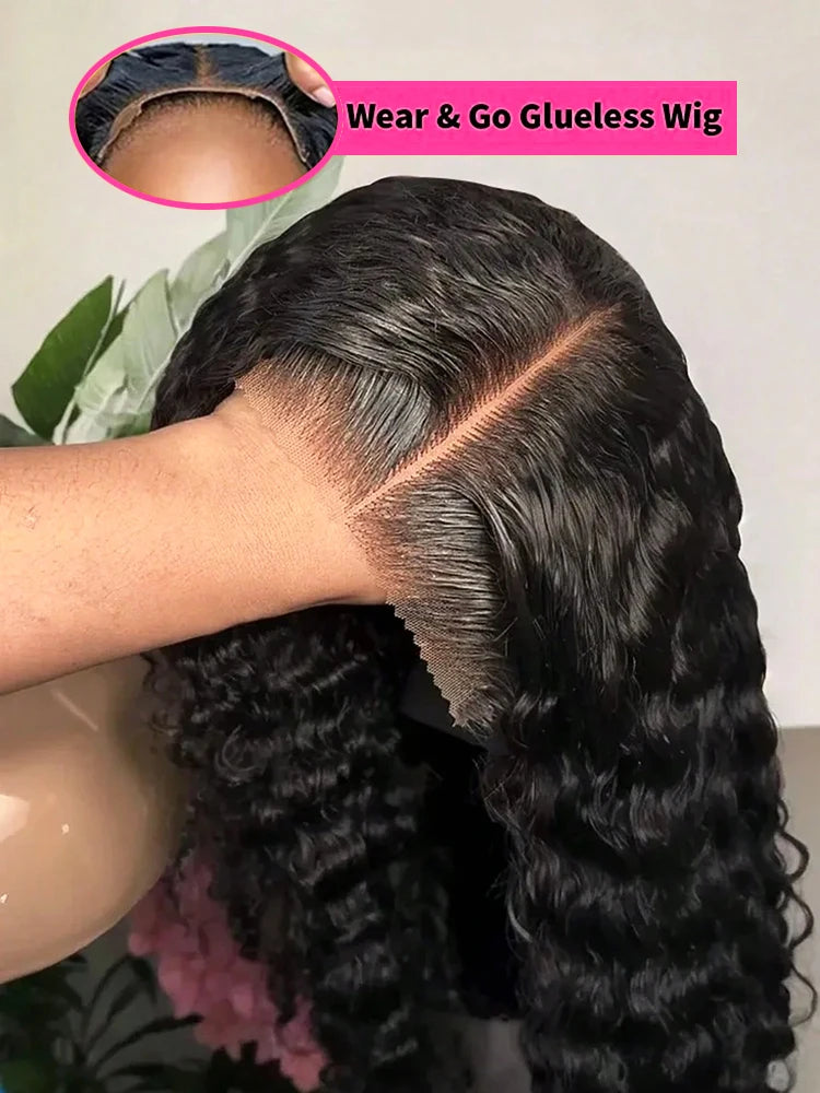 Deep Wave 13x6 HD Glueless Wear And Go Wigs 100% Human Hair