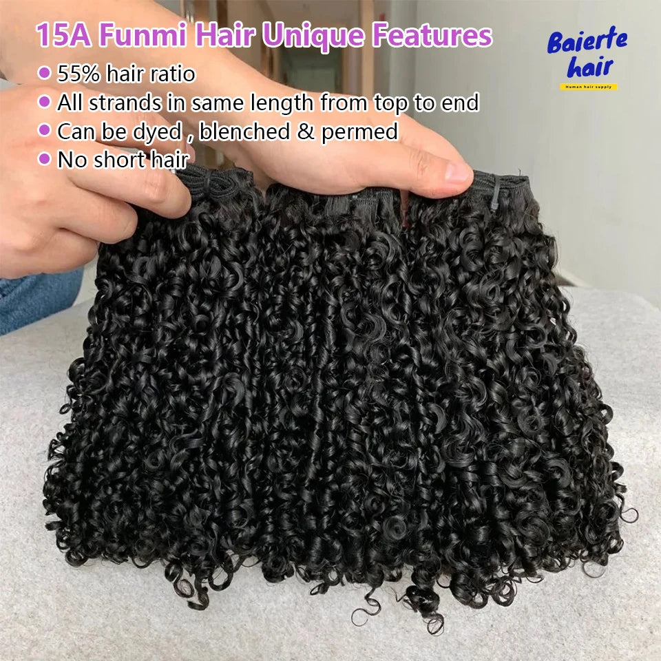15A Pixie Curly Bundles Kinky Curly Human Hair 3/4 Bundles Deal Raw Virgin Curly