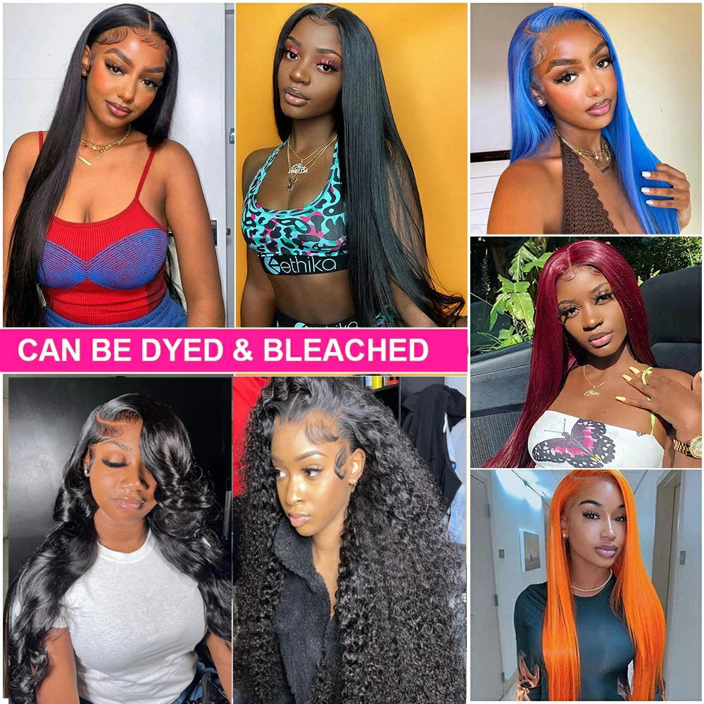 Hair 13x6 HD Lace 13x4 Transparent Frontal Wigs Pre Plucked For Black Women