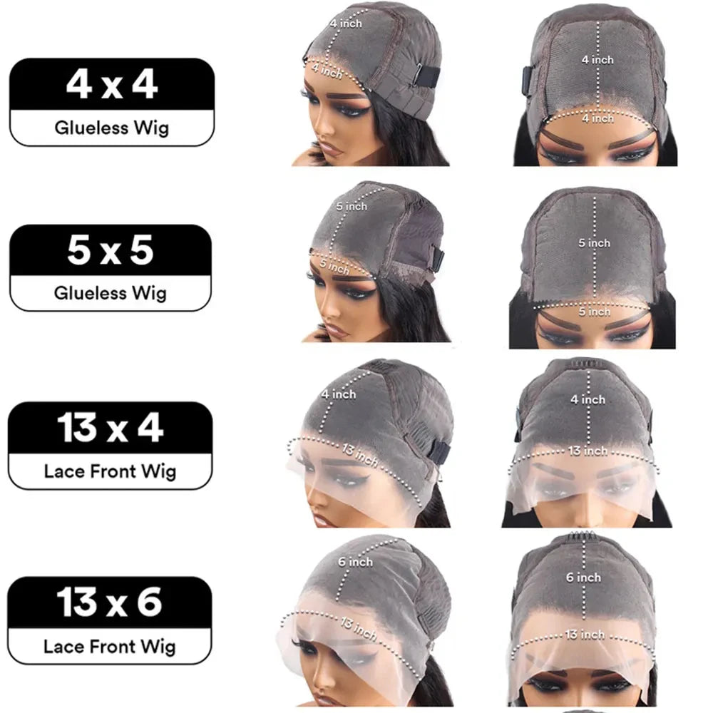 30 40 Inch 13x4 13x6 HD Transparent Bone Straight Lace Front Wigs