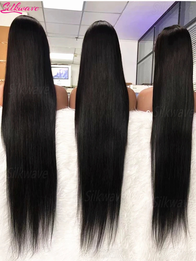 30 40 Inch 13x4 13x6 HD Transparent Bone Straight Lace Front Wigs