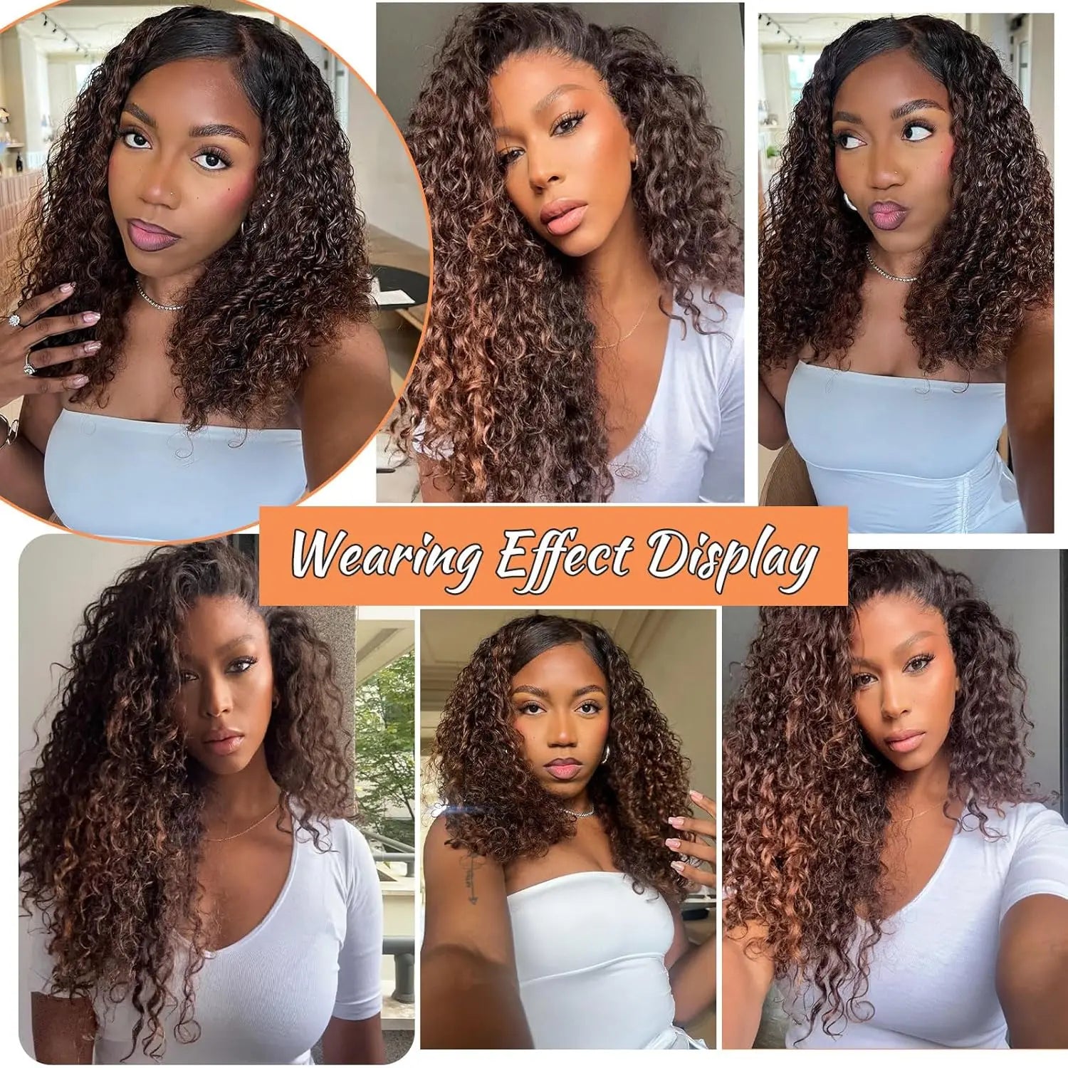 15A Burmese Curly Human Hair Bundles P4/27 Human Virgin Hair