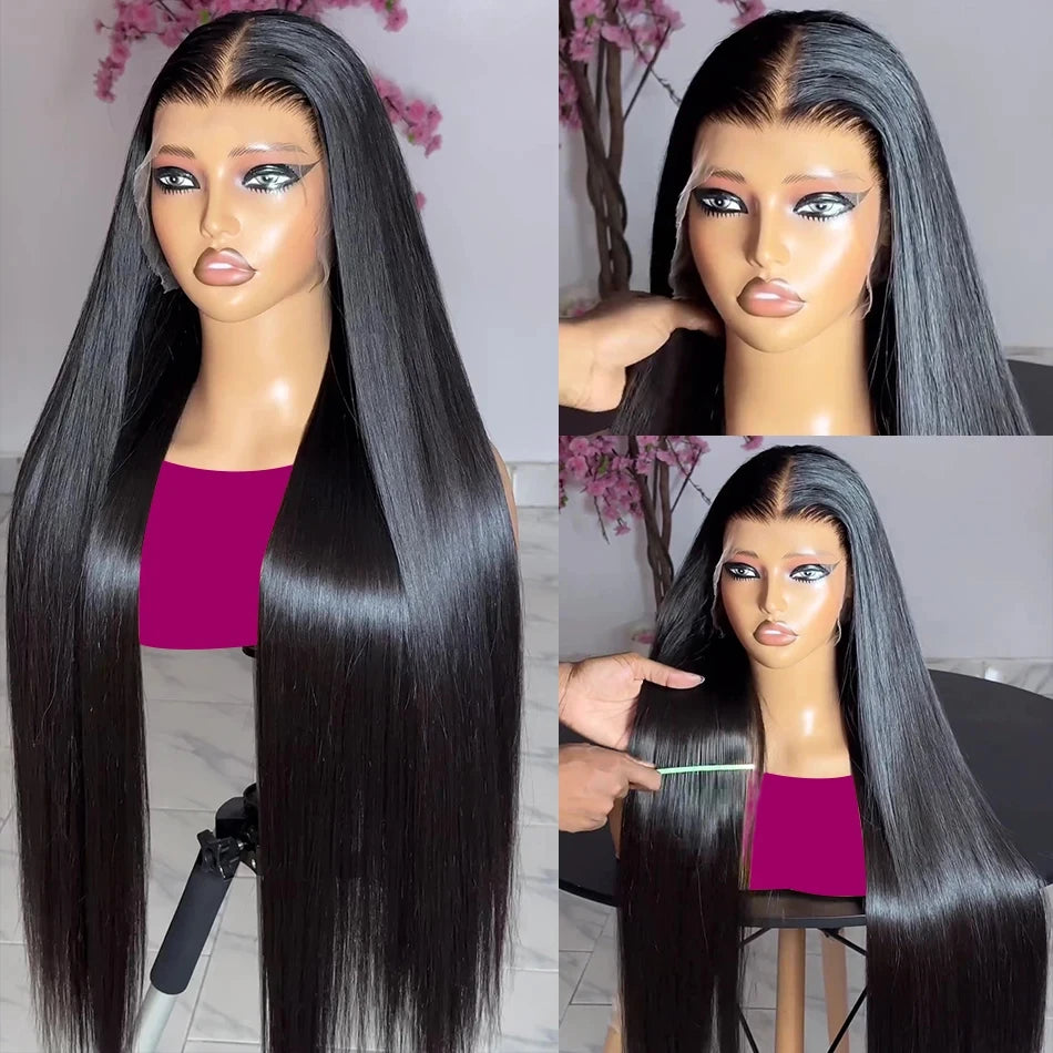 Hair 13x6 HD Lace 13x4 Transparent Frontal Wigs Pre Plucked For Black Women