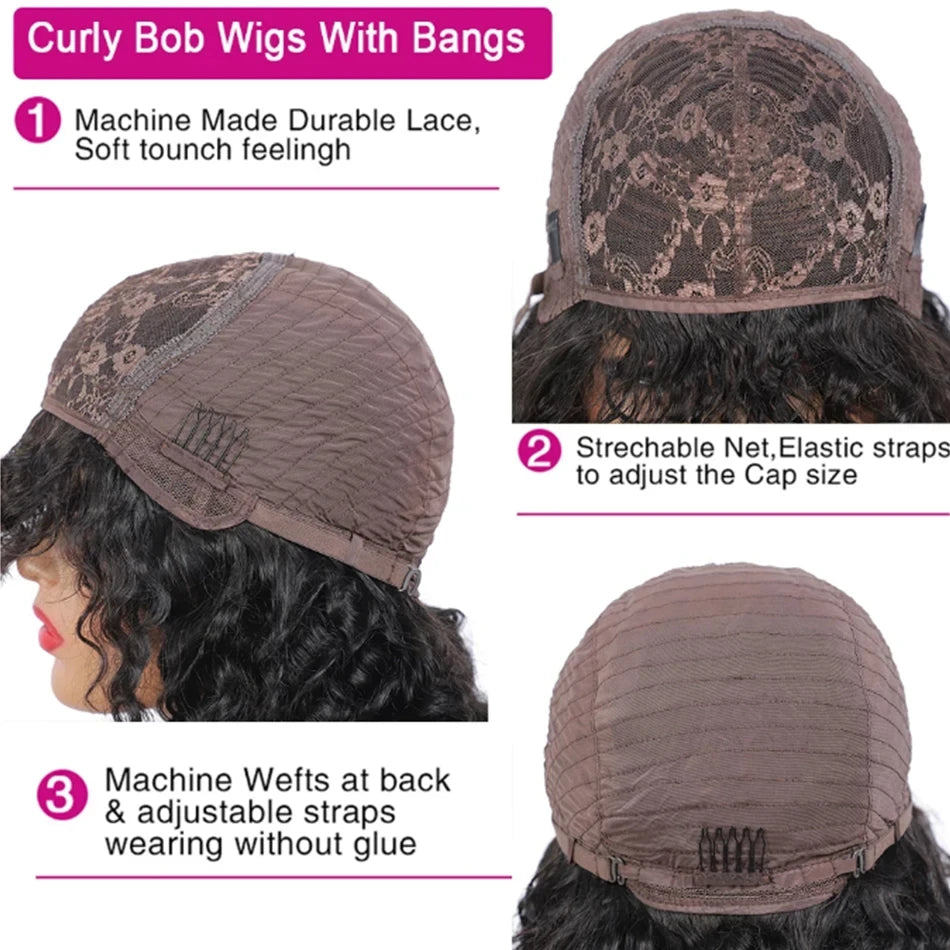 Long Water Wave Wigs For Black Women Malaysian Curly Human Hair Wigs