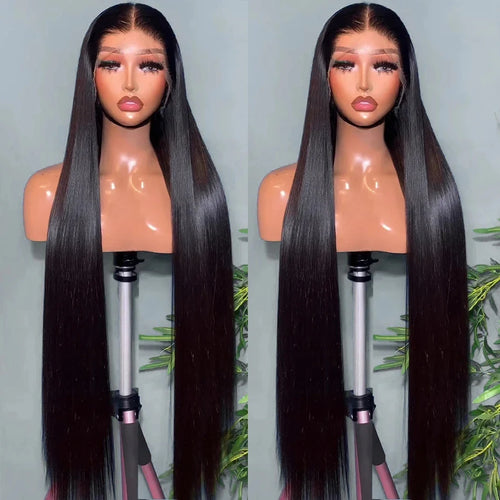 13x6 HD Lace Frontal Wigs Brazilian Straight Human Hair Wigs For Women Pre Plucked HD Transparent Lace Front Human Hair Wigs