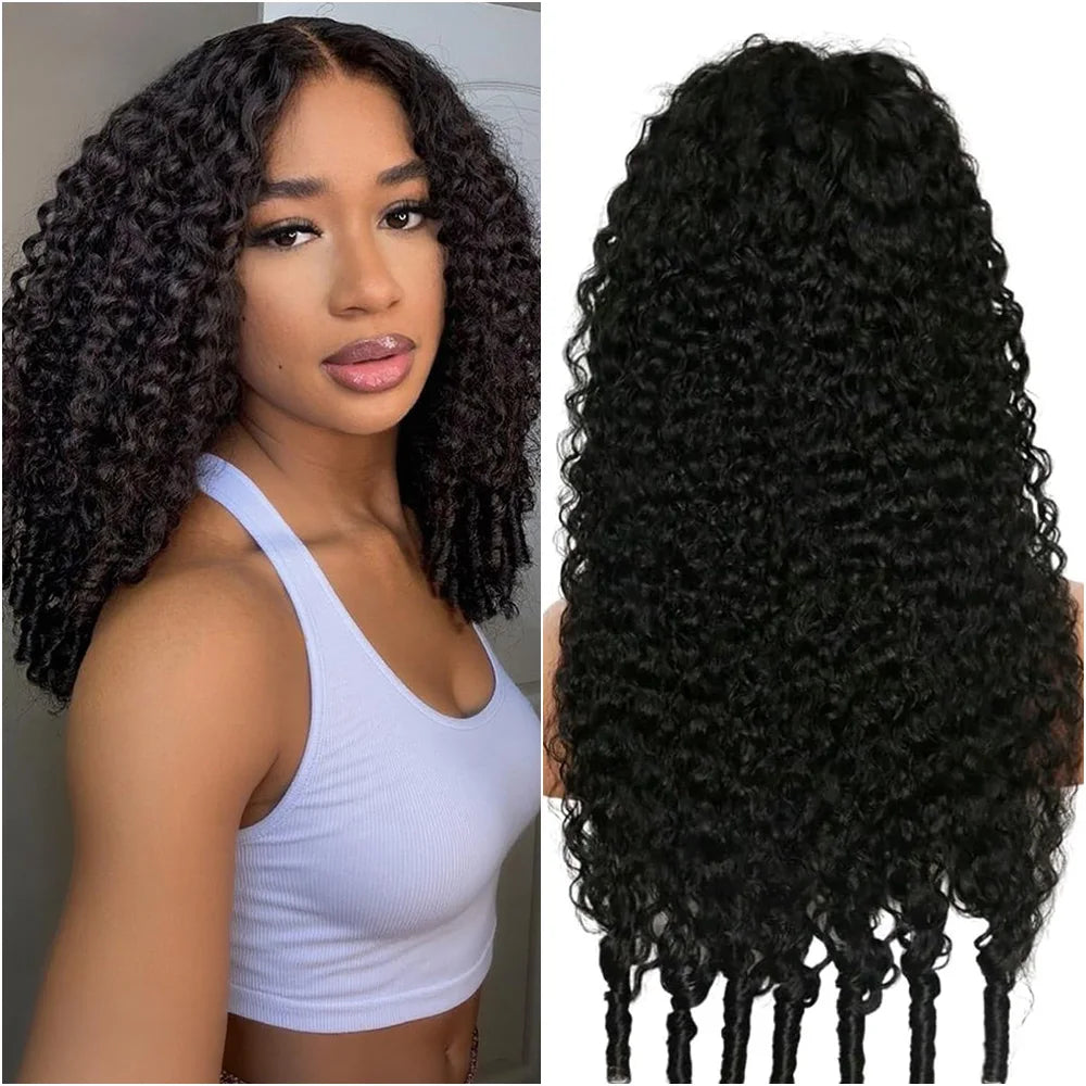 40 Inch 7x6 Glueless Lace Front 12A Burmese Curly Human Hair Wig