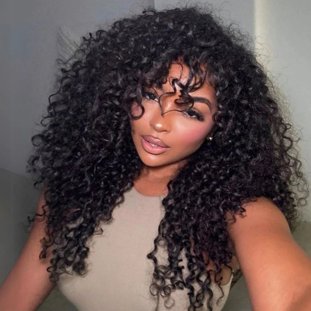 Long Water Wave Wigs For Black Women Malaysian Curly Human Hair Wigs